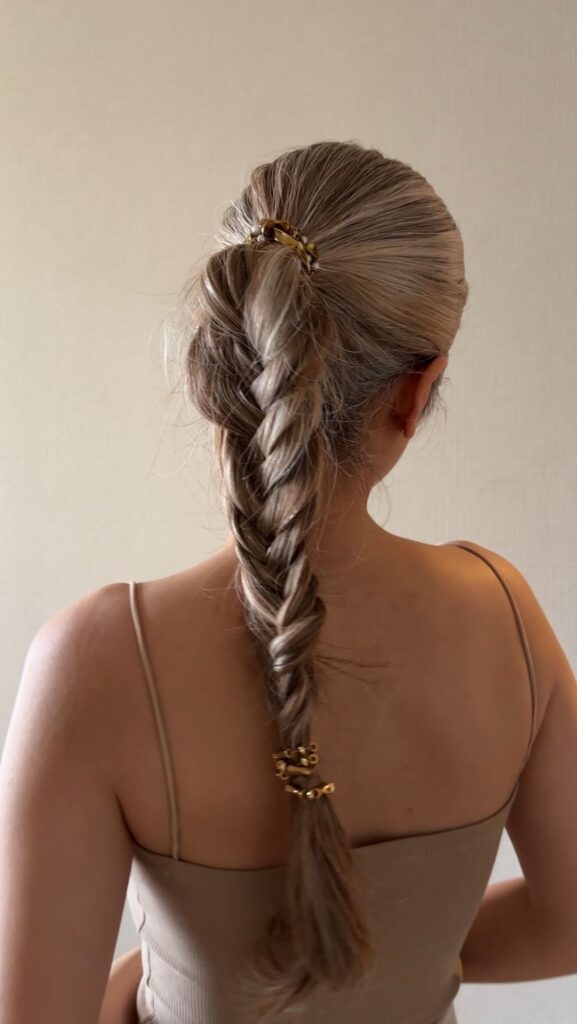 fishtail braid ponytail