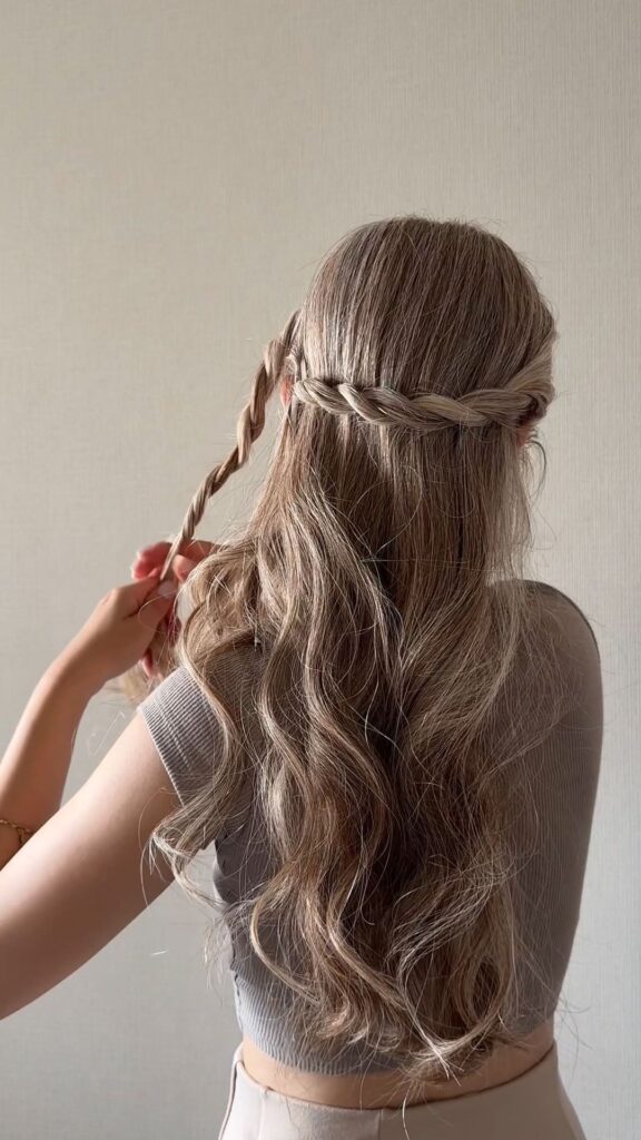 Half Up Twisted Braid