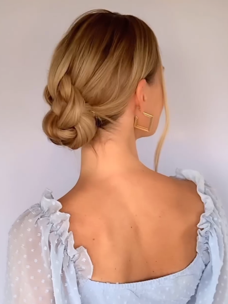 Quick Low Braided Bun