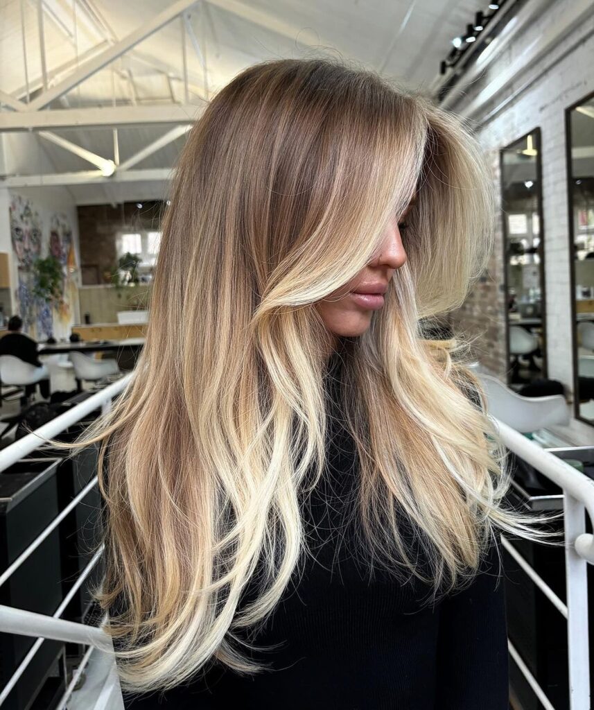 buttery blonde balayage