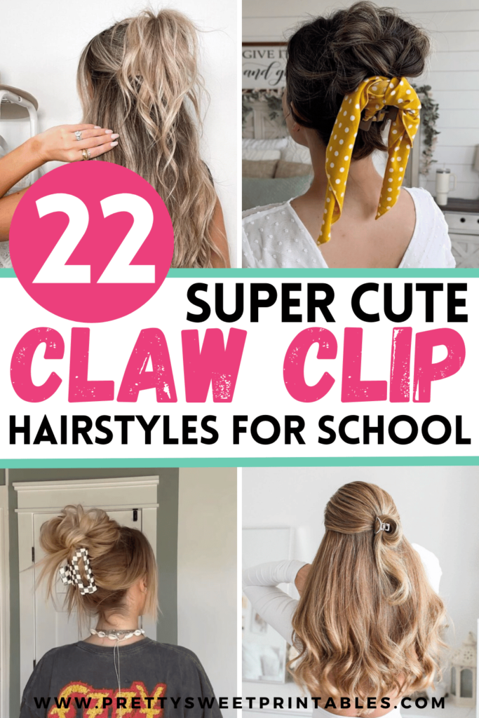 claw clip hairstyles for school