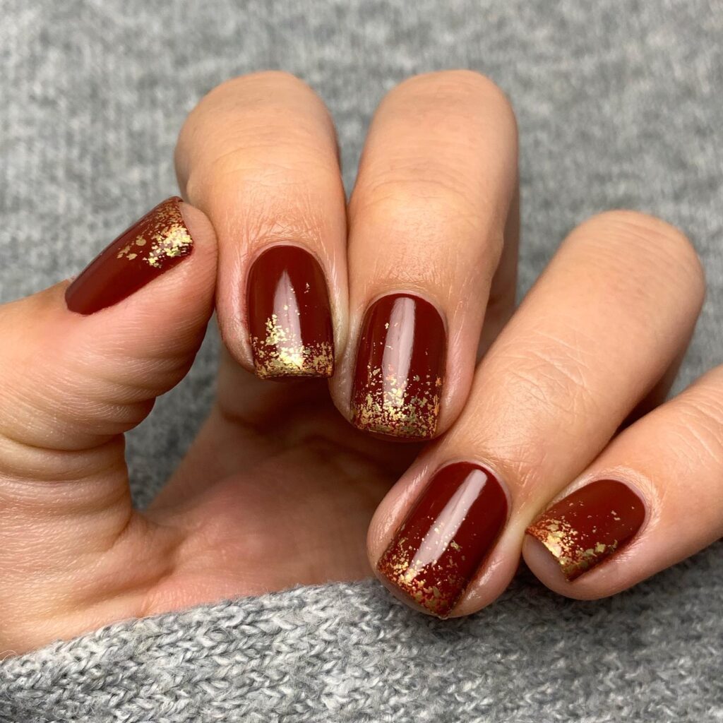 red with gold tips 