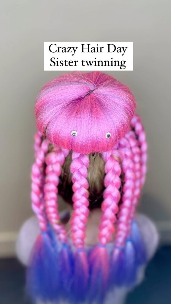 octopus bun crazy hair day ideas