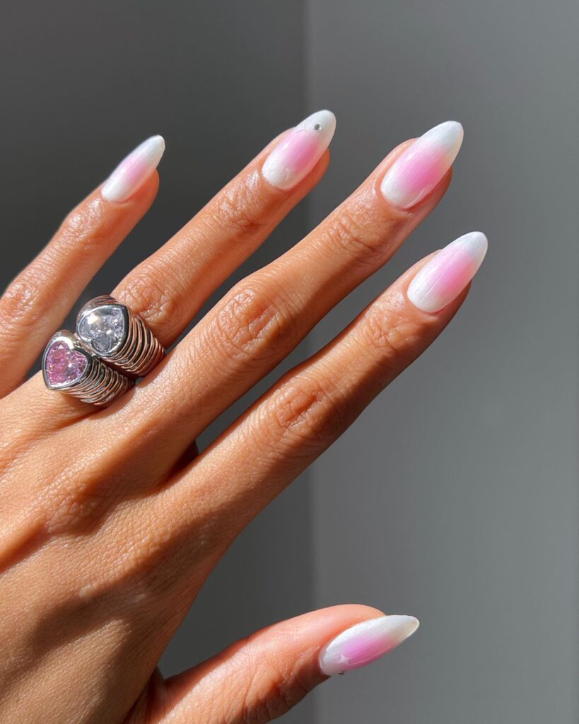 Pink Pearl Aura Nail Ideas