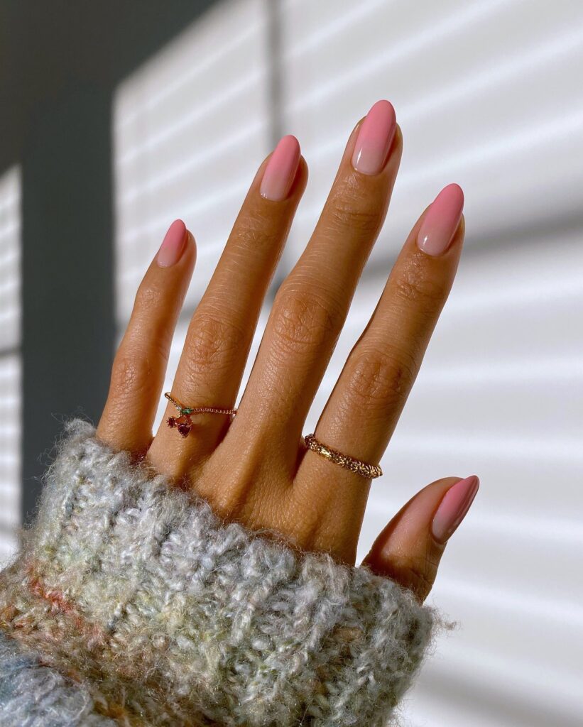 Pretty Pink Ombre Nails