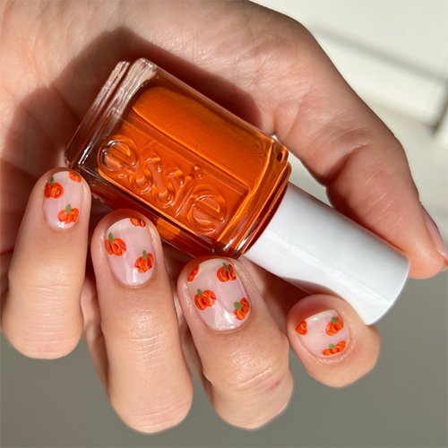 pumpkin nail art