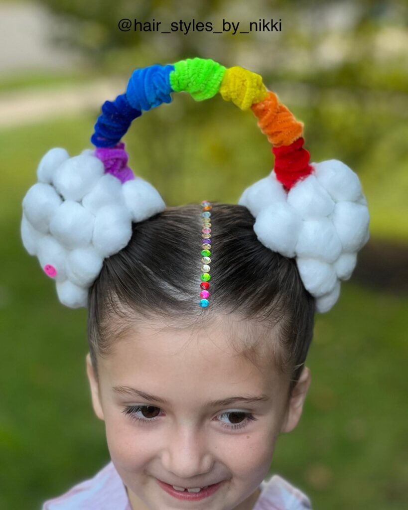 wacky rainbow hairstyle ideas for kids