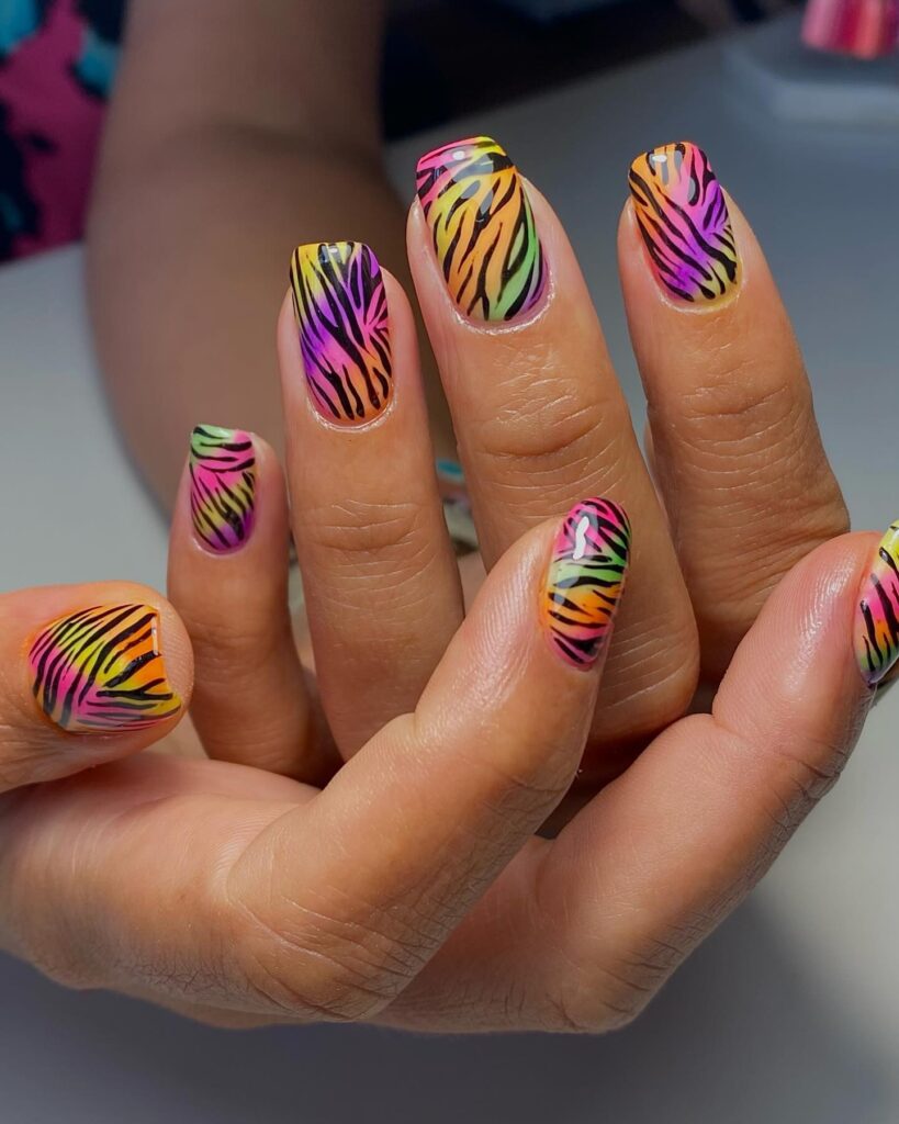 rainbow zebra stripes