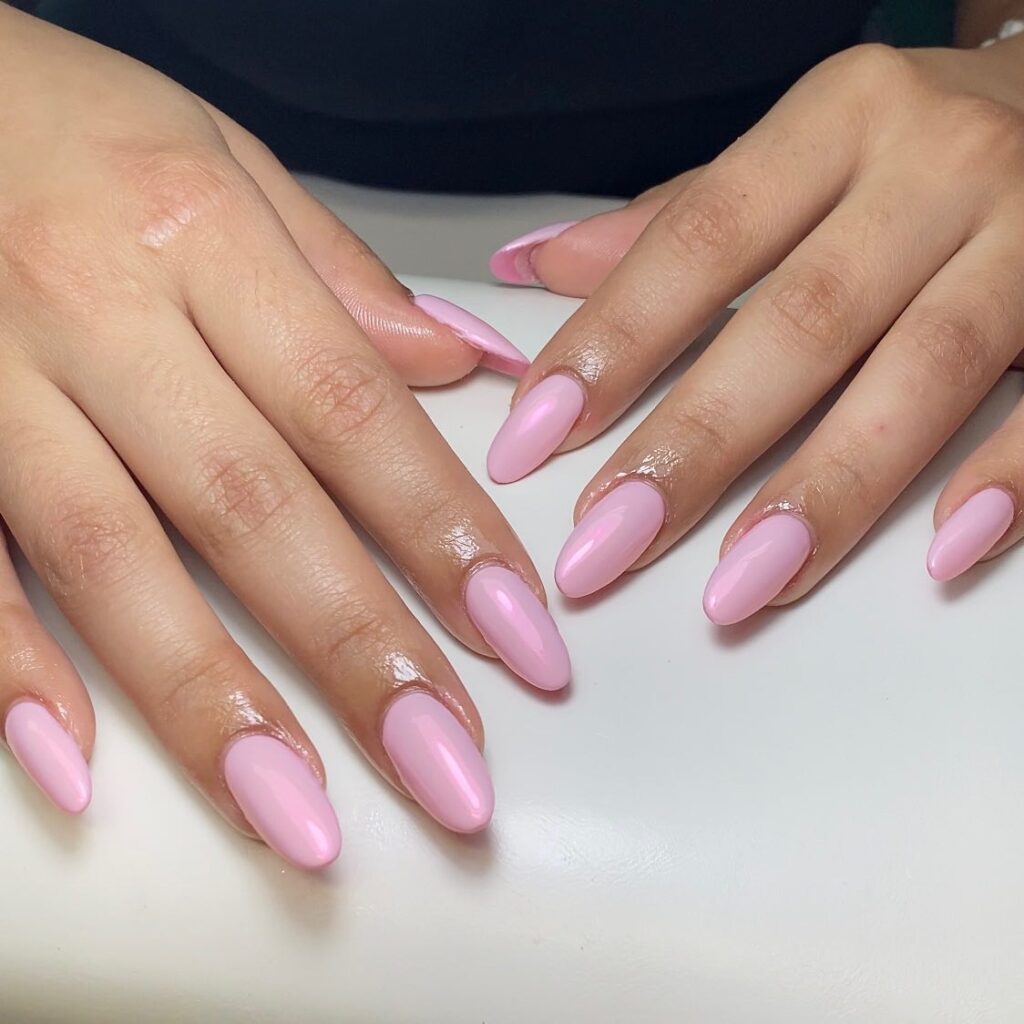 Soft Pink Chrome Nail ideas