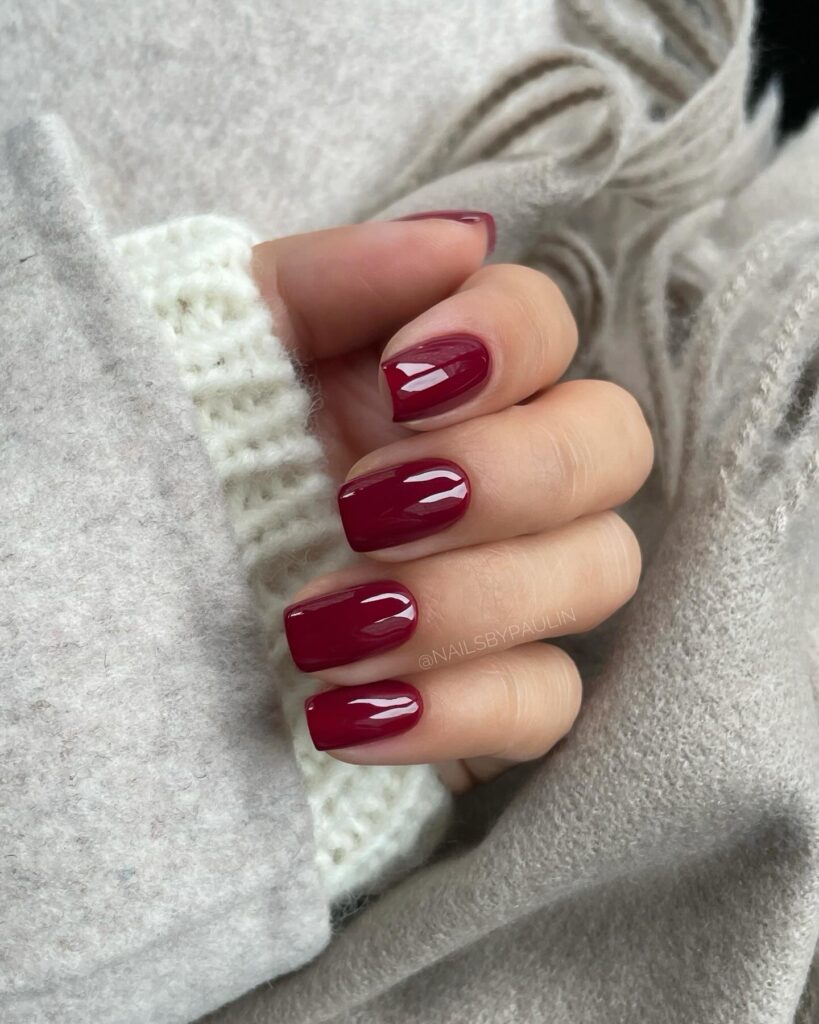 cherry winter nails