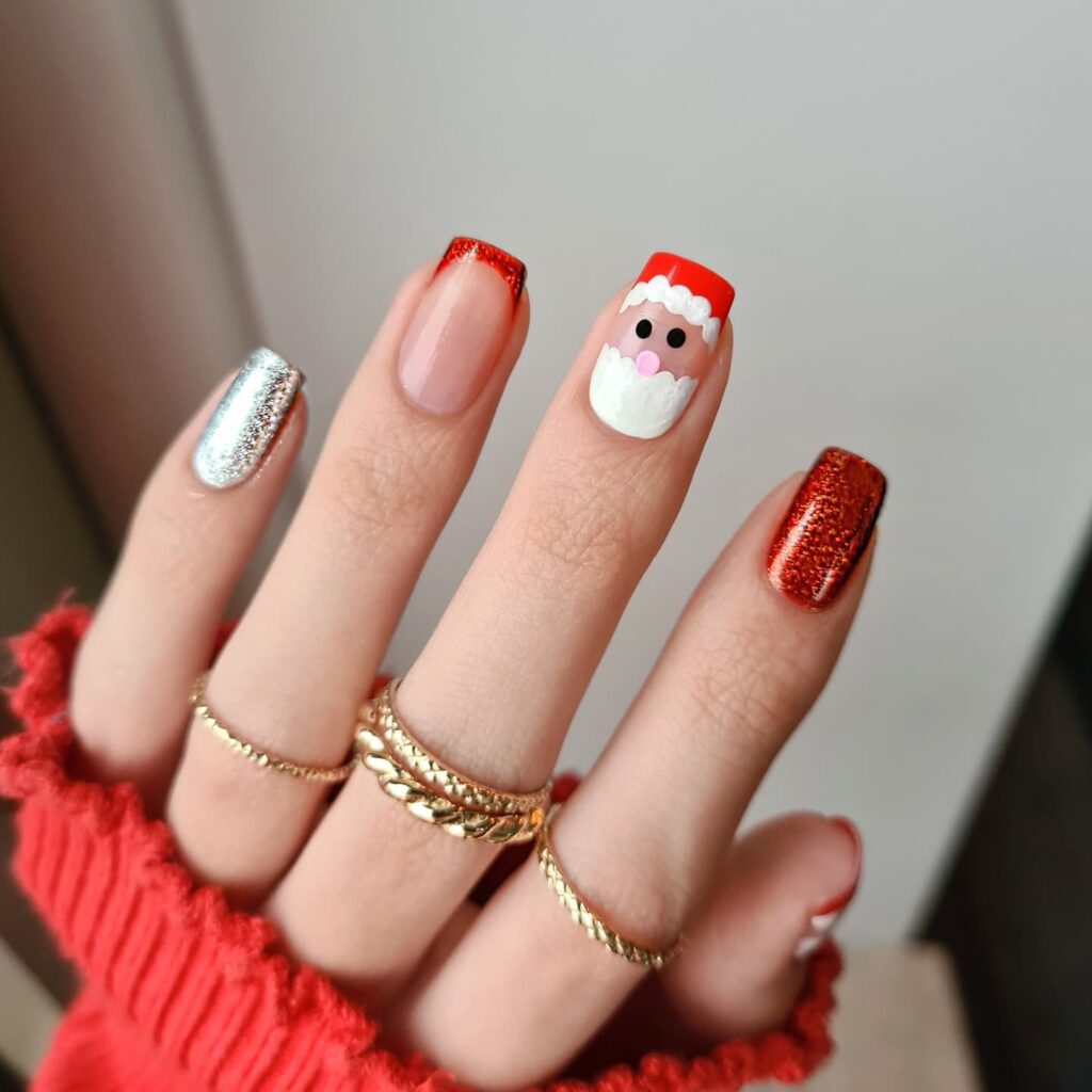 cute santa nails