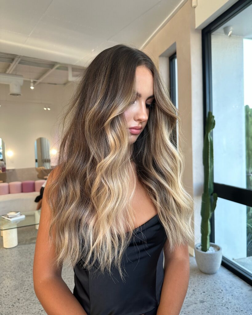 golden bronde balayage fall hair