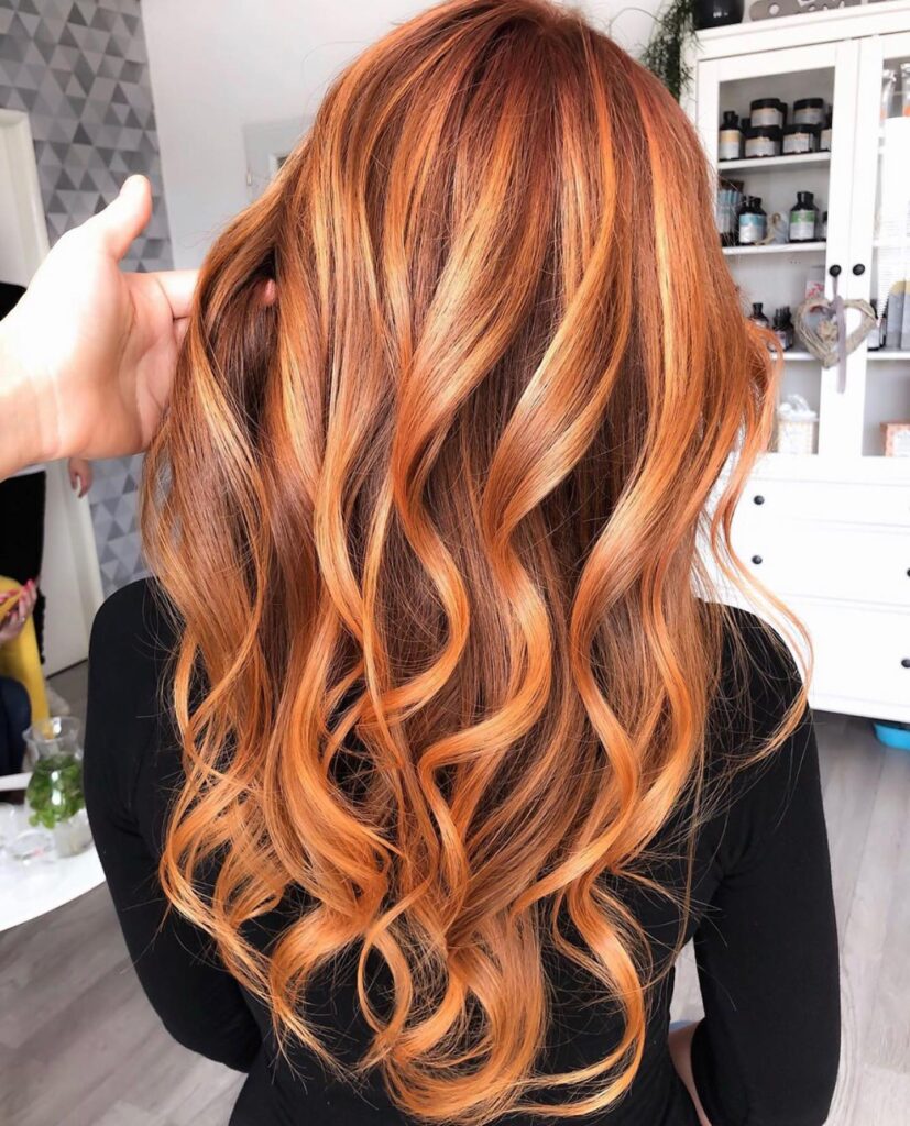 pumpkin spice orange fall hair