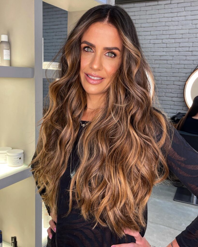 fall toffee balayage hair color ideas