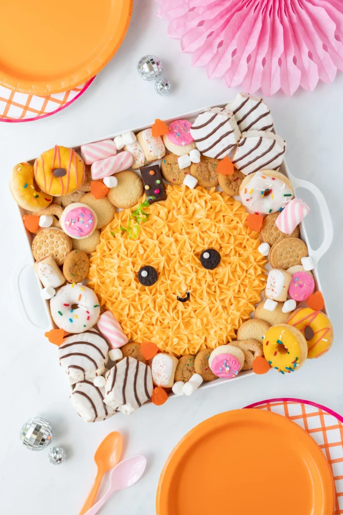 cute pumpkin dessert board