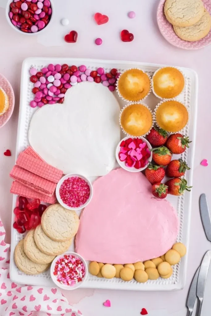 valentines day frosting board