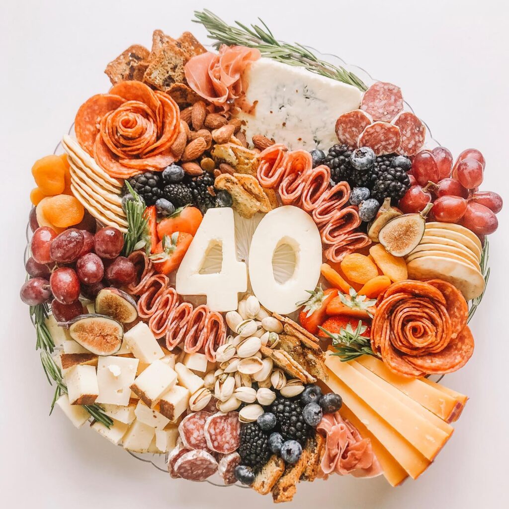 40th birthday party platter