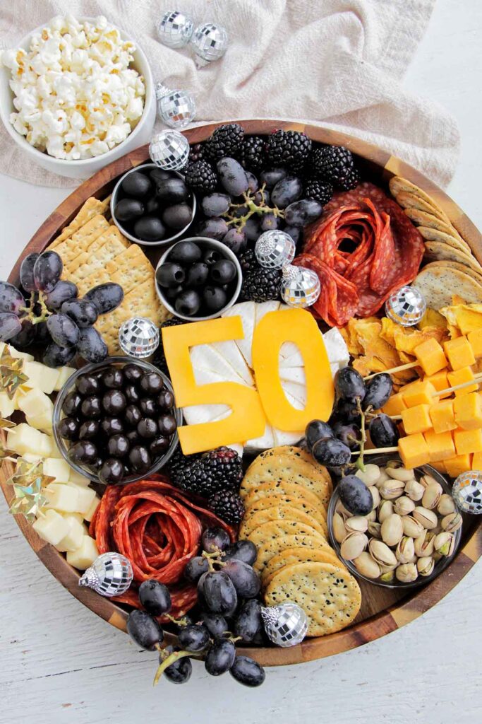 50th birthday charcuterie tray