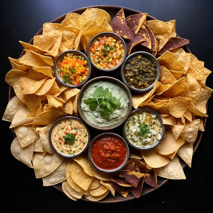 chips and dip snack board