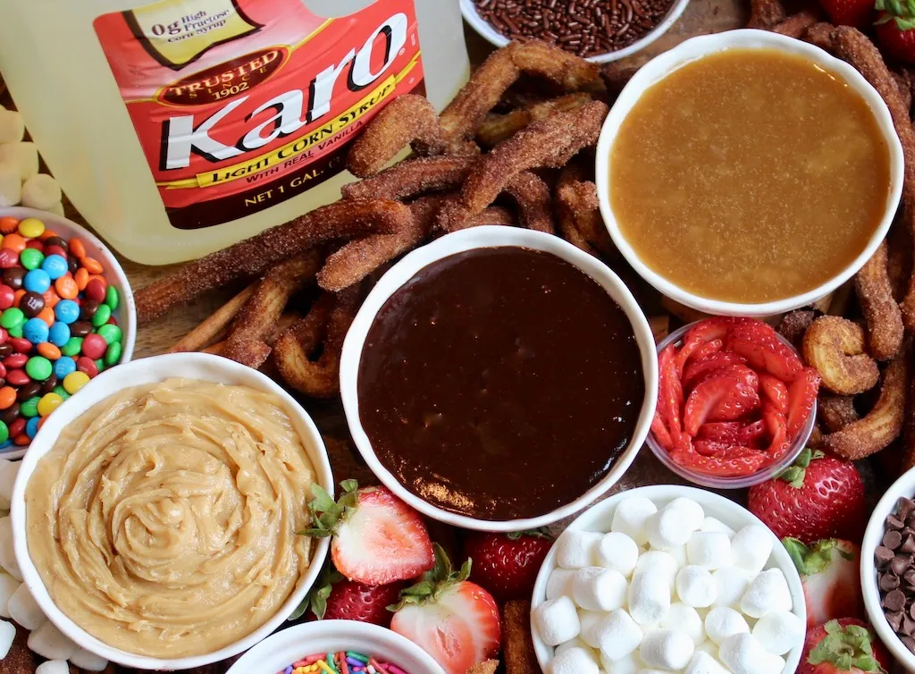 churro themed dessert board