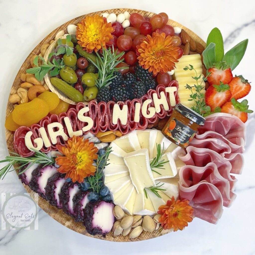 girls night cheese platter charcuterie board ideas