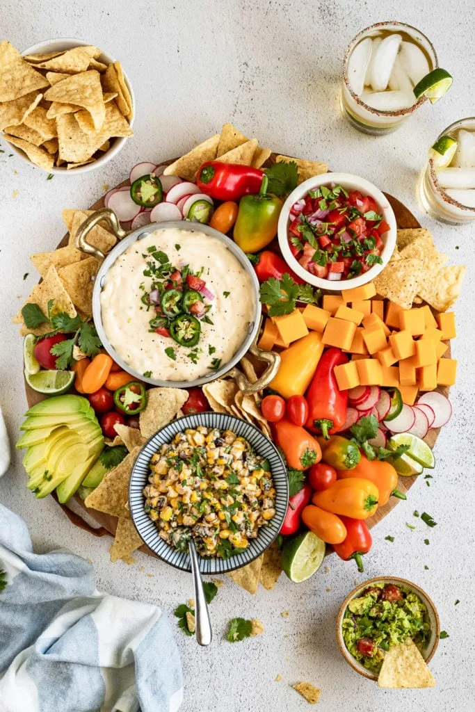 mexican inspired vegetarian board