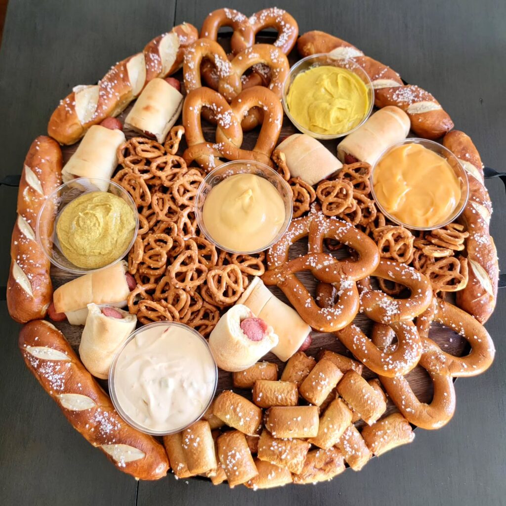 pretzel bring a board girls night charcuterie board ideas