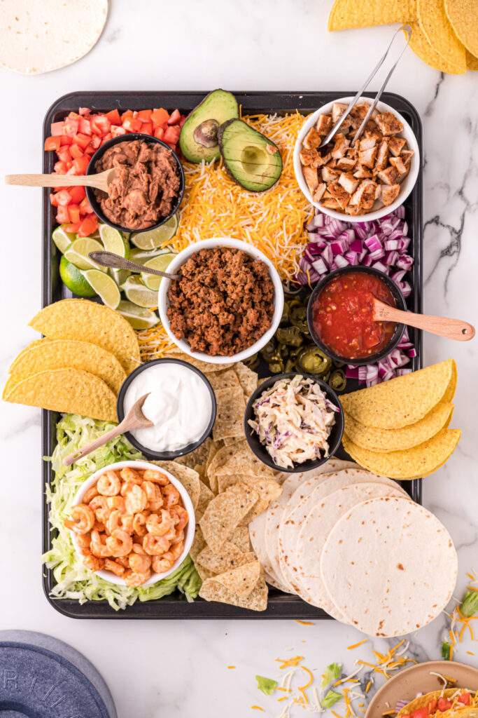 taco night charcuterie board ideas