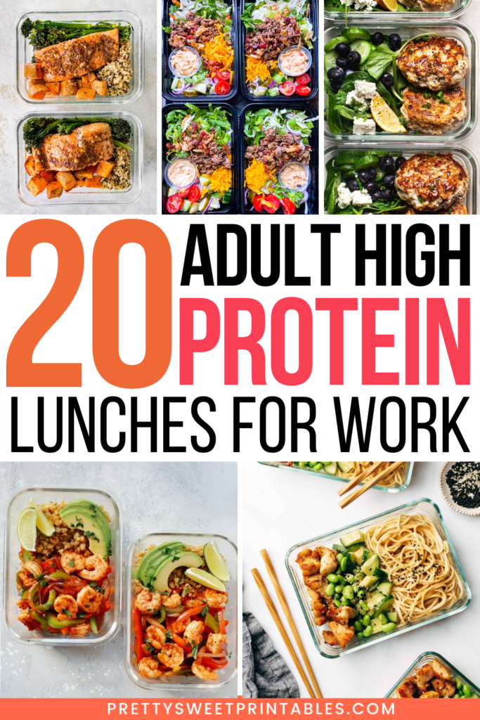 adult high protein lunches for work