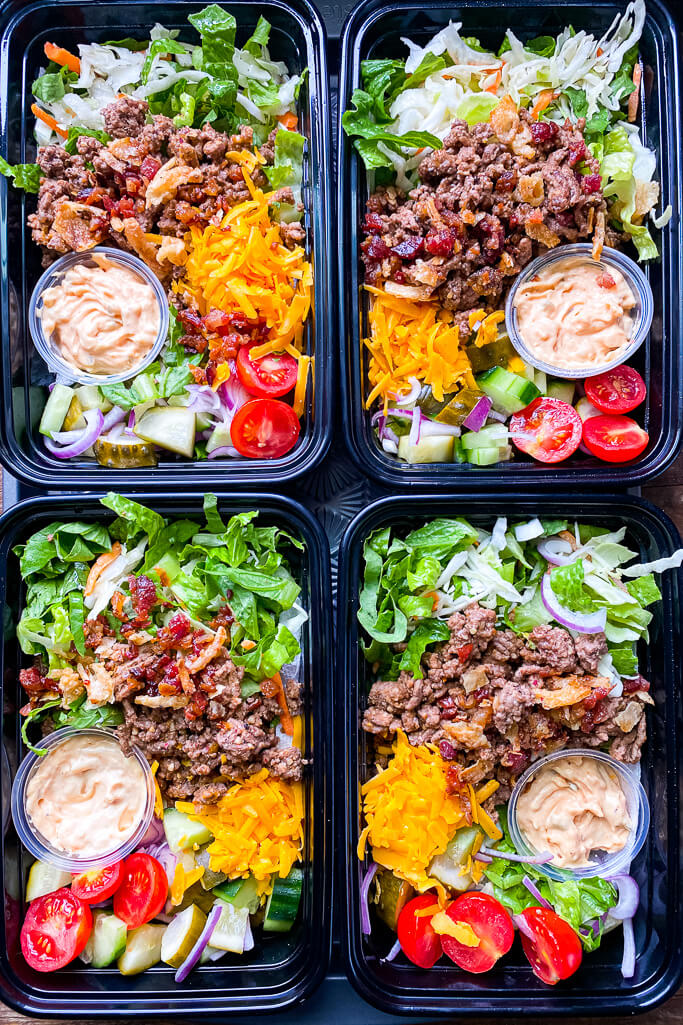 bacon cheeseburger bowls