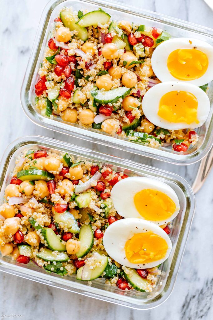 chickpea quinoa salad meal prep