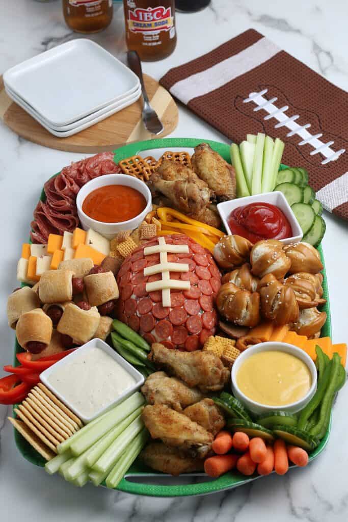 game day snack board