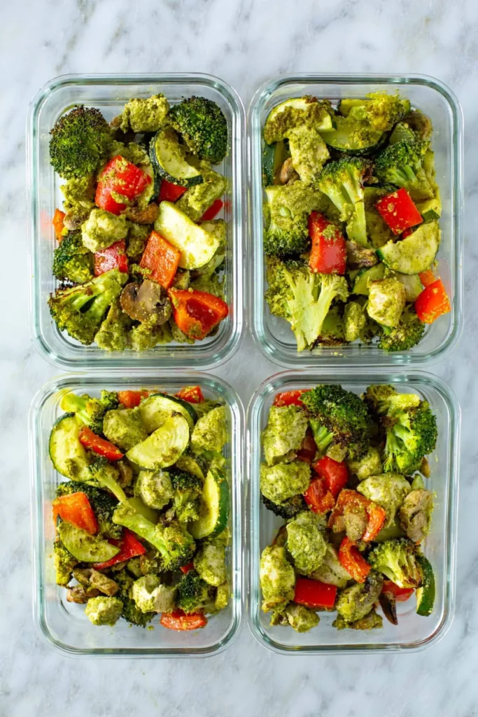 pesto chicken prep bowls