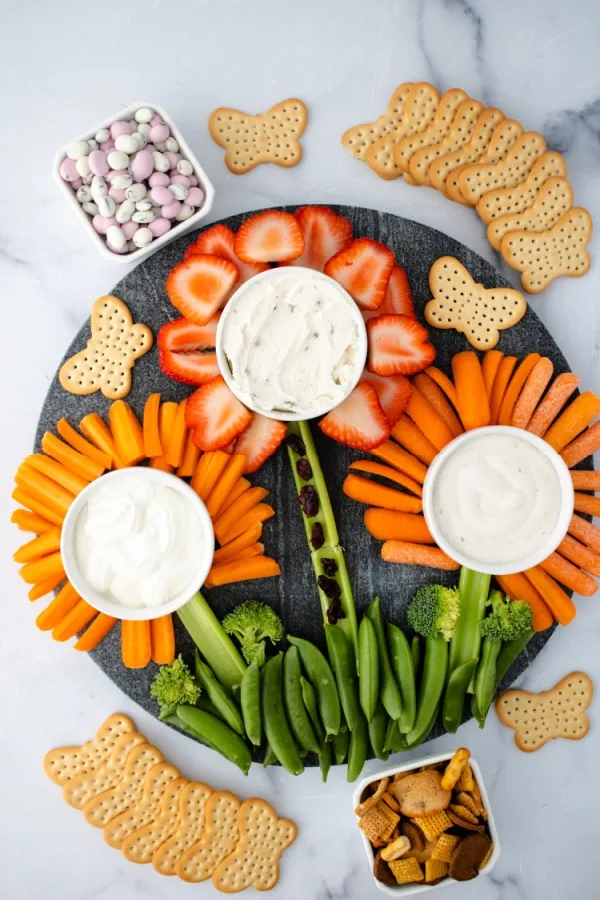 blooming springtime charcuterie board