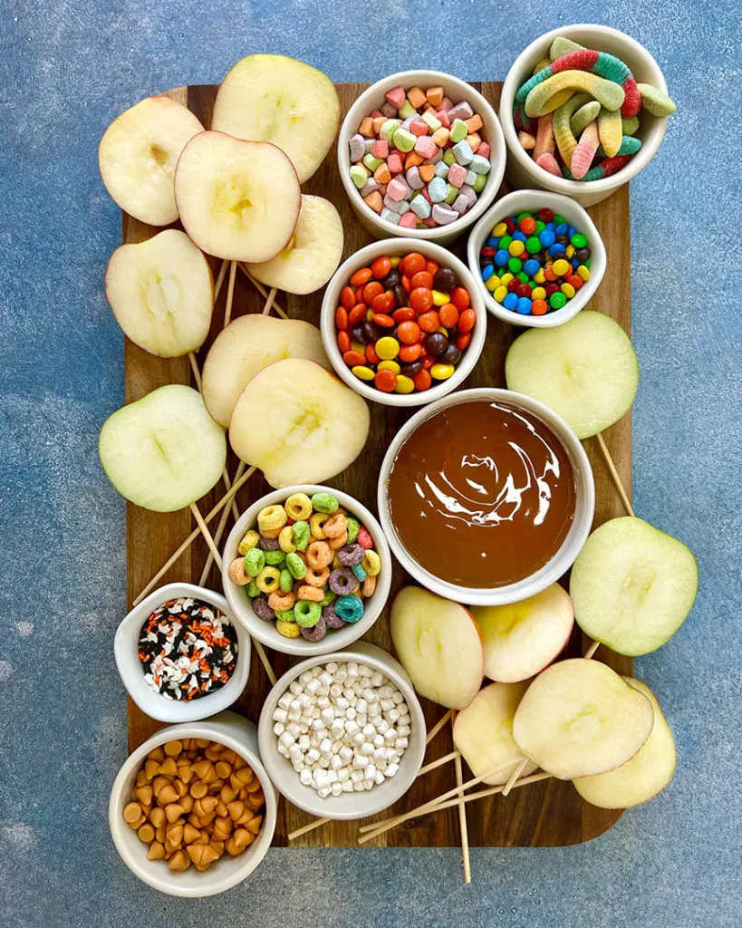 caramel apple dessert board