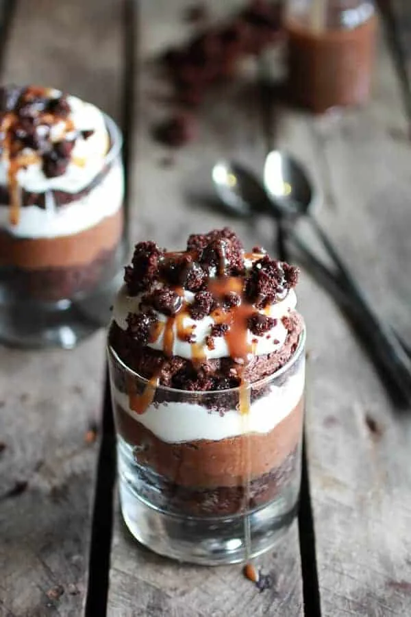 coffee caramel chocolate mousse cups
