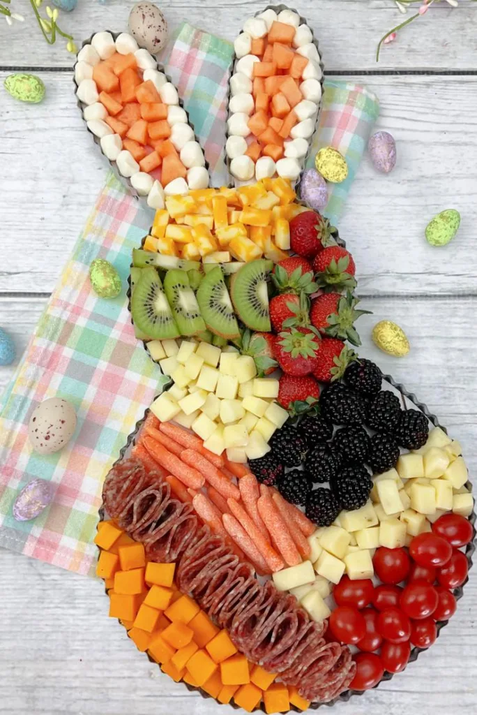 easter bunny fruit board