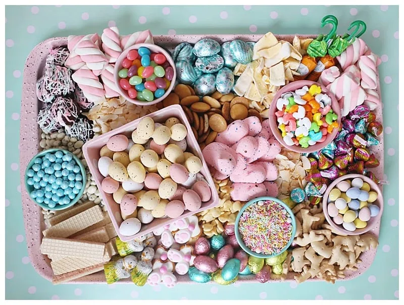 easter sweets tray