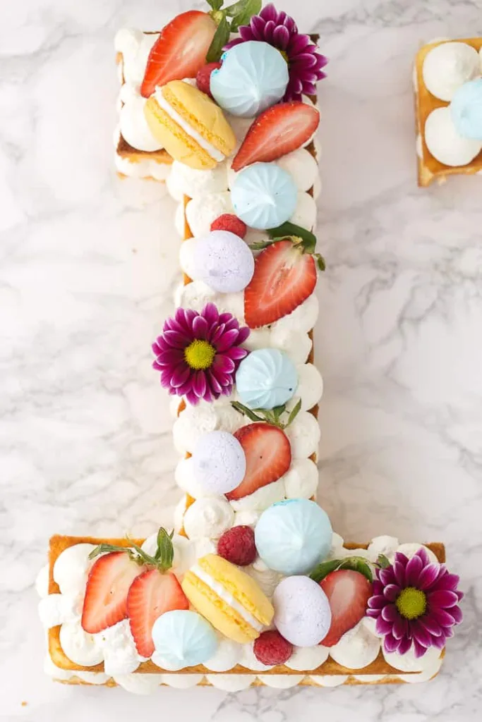fruit diy number cake