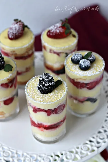 individual angel berry trifles