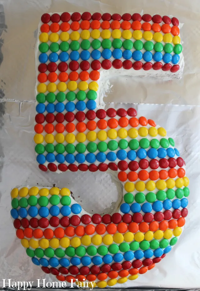 number 5 sponge cake
