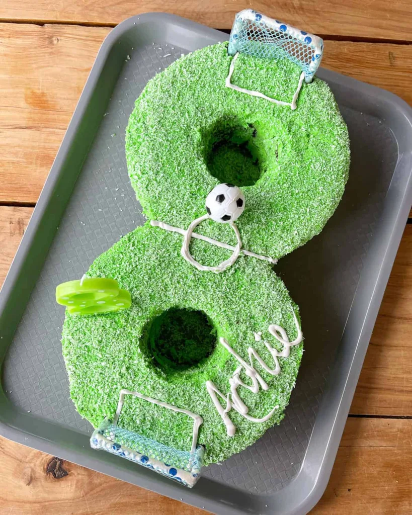 number 8 football cake