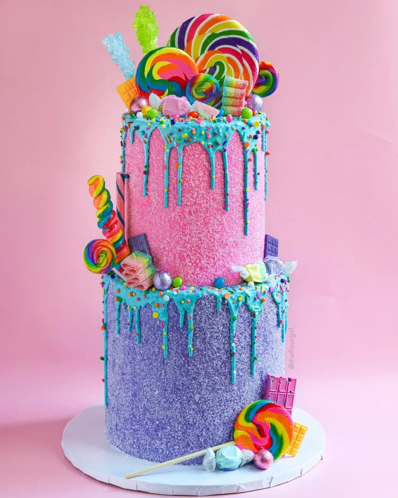 rainbow candy cake