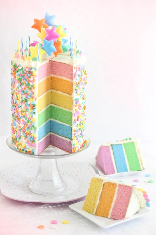 rainbow layer cake