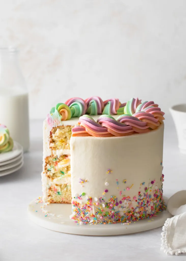 rainbow sprinkle cake