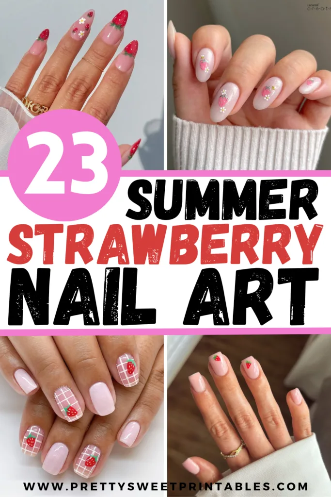 strawberry nail art