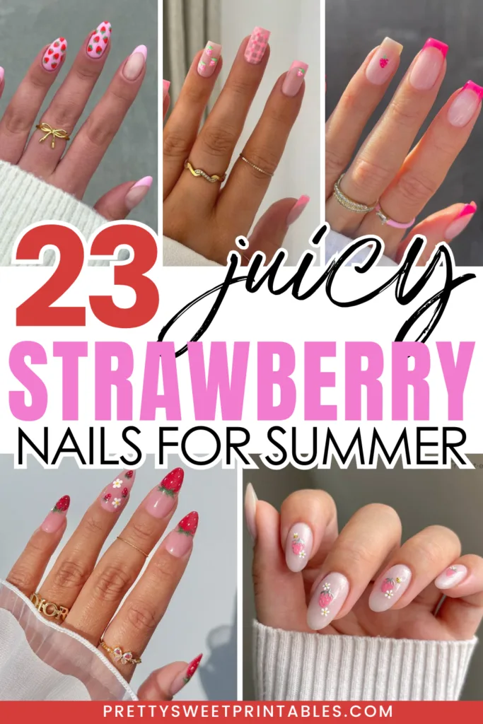 strawberry nails