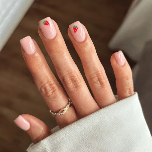 strawberry nails featured