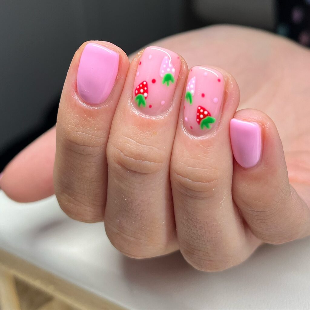 strawberry shortcake nails