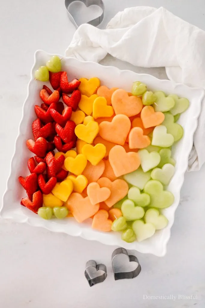 valentine’s day heart fruit board